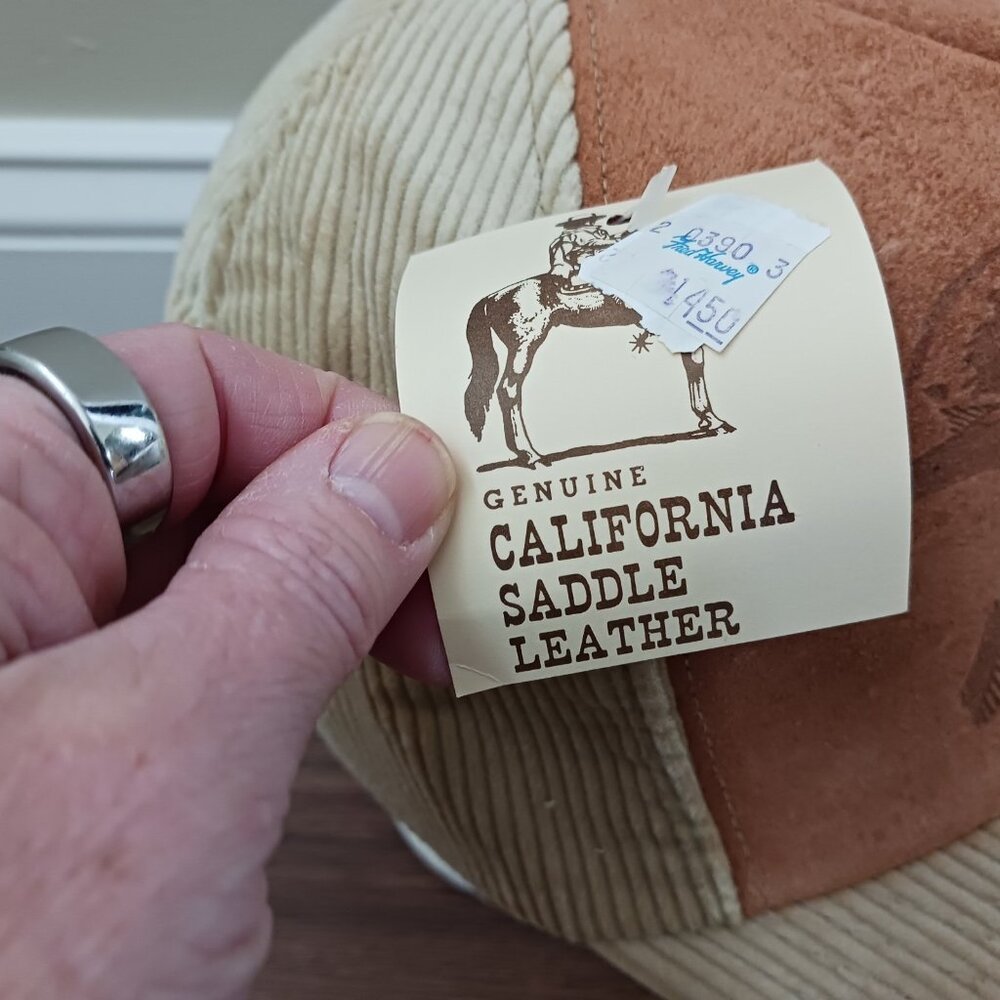 VTG‎ Petrified Forest National Park Baseball Cap Men Tan Corduroy Snapback Hat - Picture 5 of 9